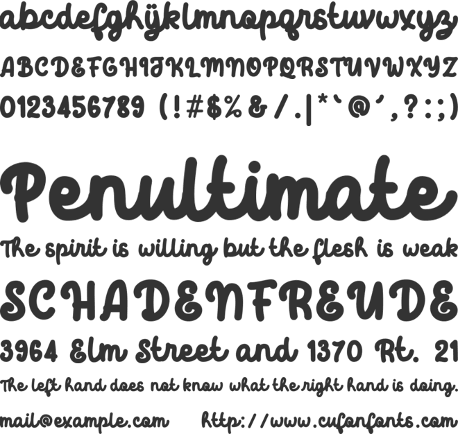 Flower Bee font preview