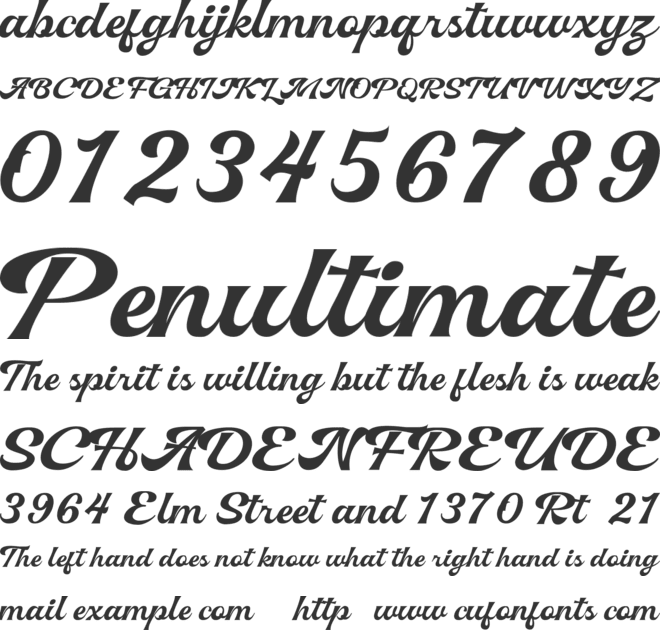 Caturiver font preview