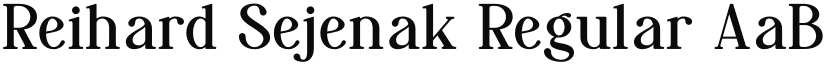 Reihard Sejenak font download