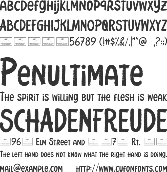 Evergreen Free font preview