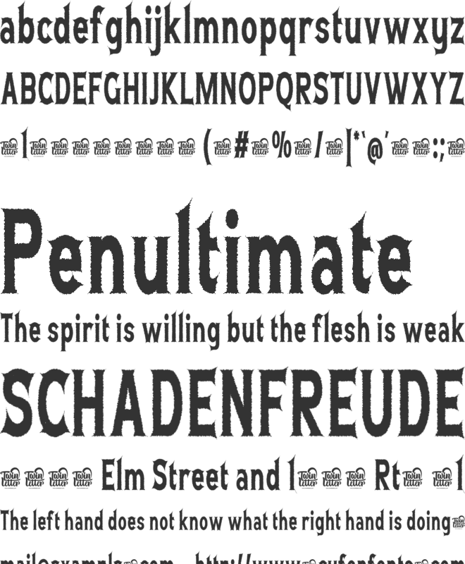 HELLVOSIEN font preview