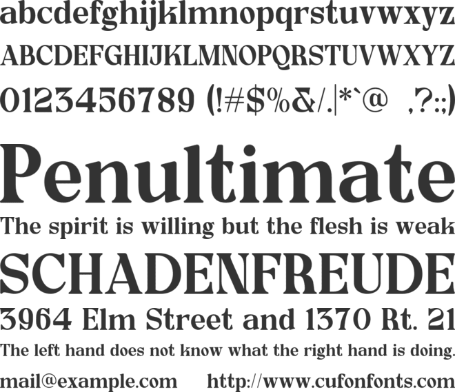 CHAOME font preview