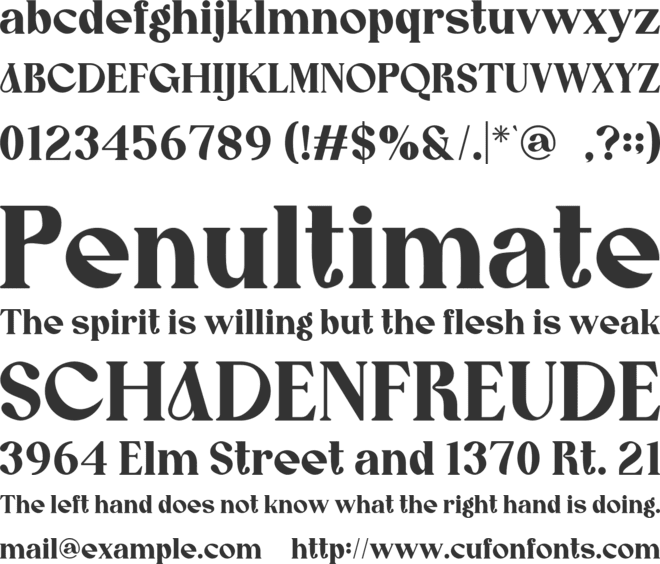 CAOOLI font preview