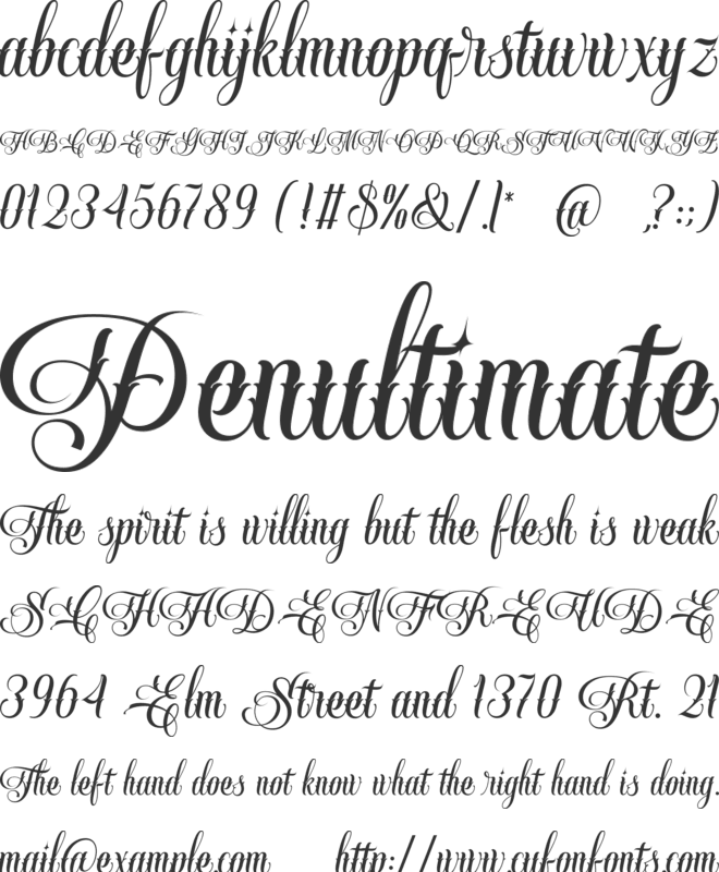 Handrid Familia font preview