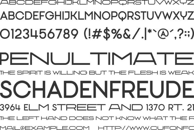 SS Broad font preview