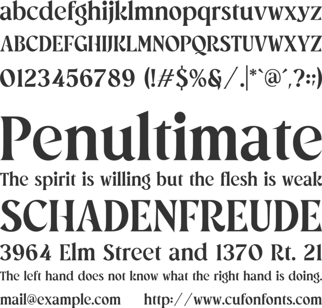 Rosebud font preview