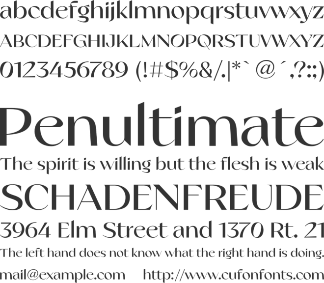 Griya font preview