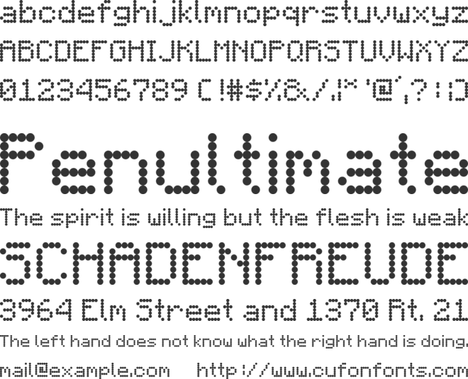 PixelCraft LED font preview