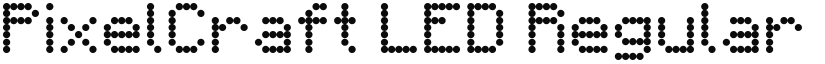 PixelCraft LED Regular font