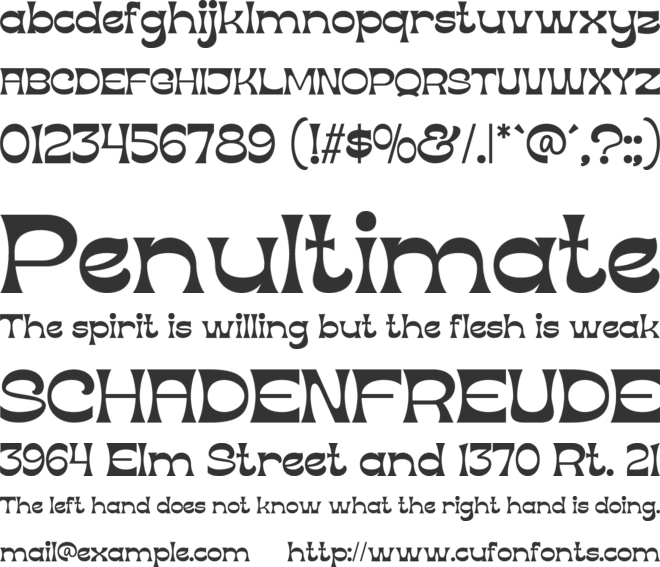 Monberg font preview