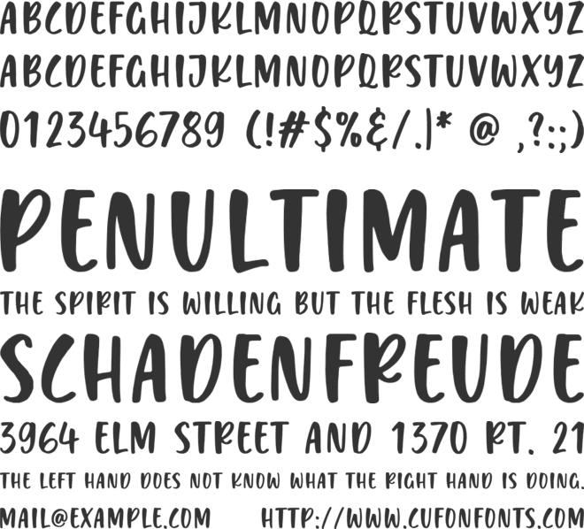 Raspberry Candy font preview