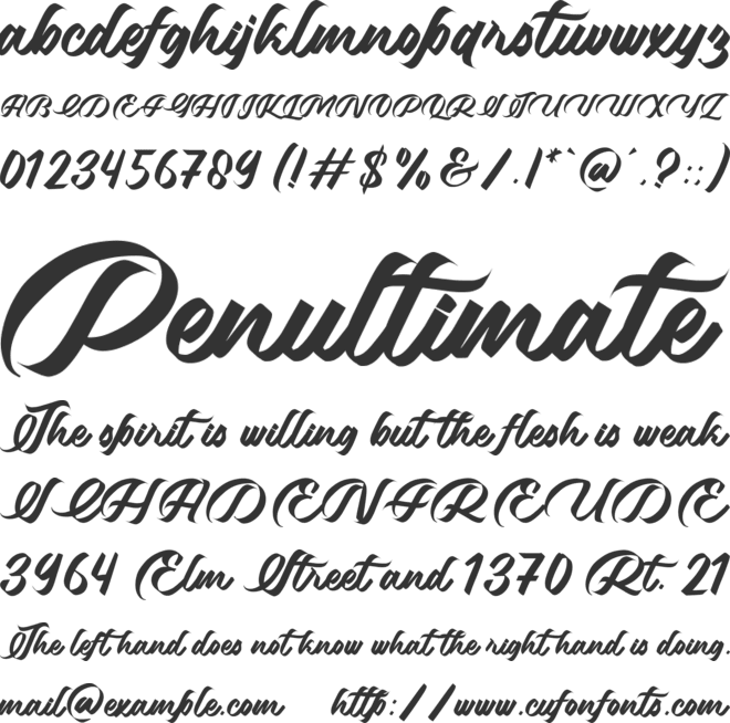 Radiant Confidence font preview
