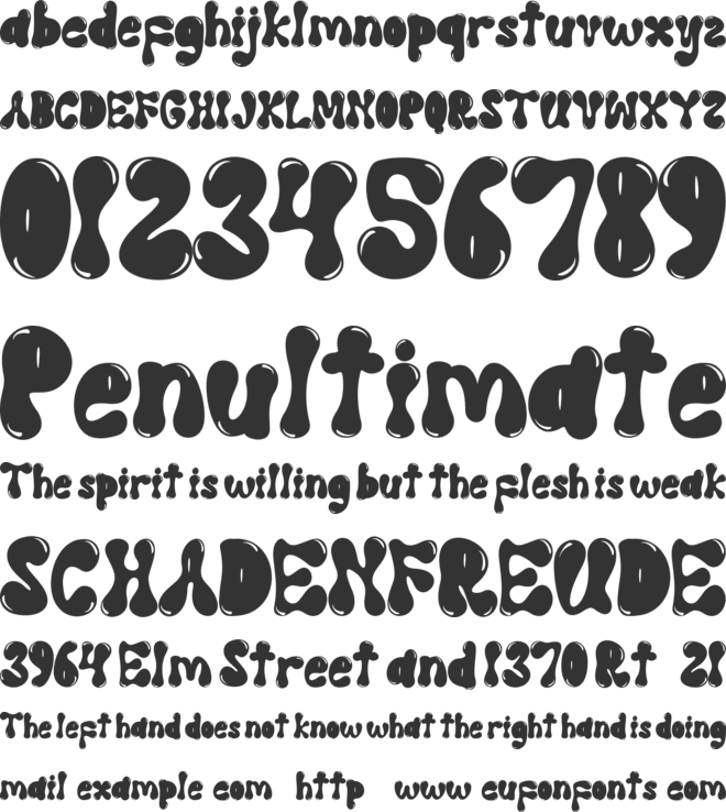 Summer Diving font preview
