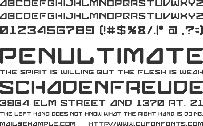 Glorian font preview