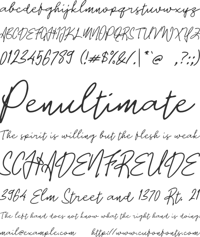 L Labuan Signature font preview