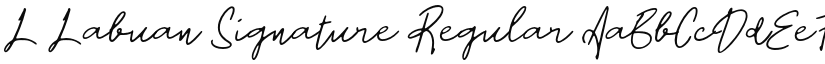 L Labuan Signature font download