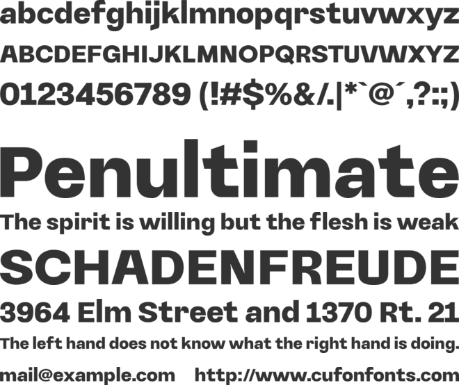 Namian font preview