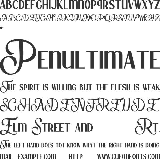 Crown Ford font preview