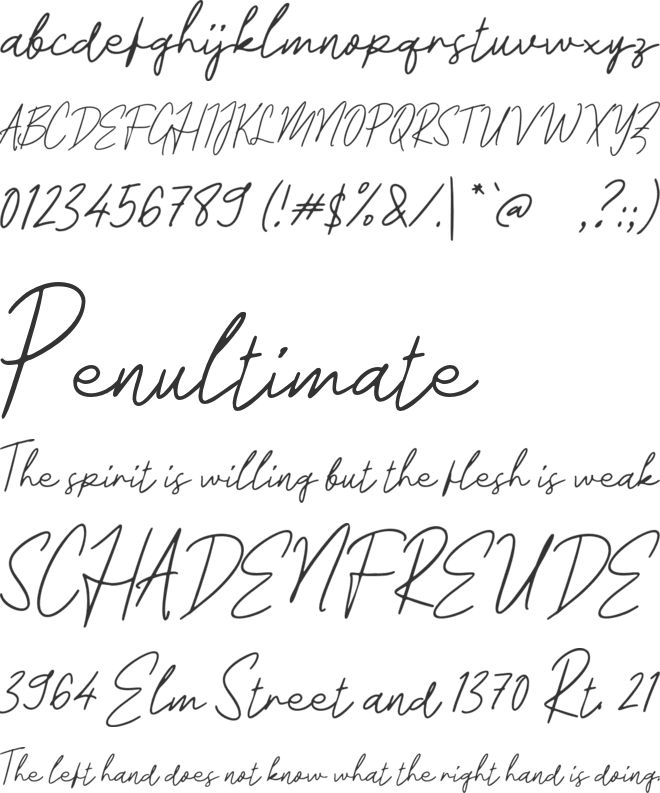 L Lisanney font preview