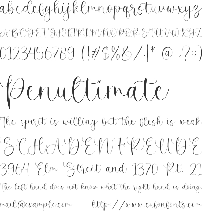 Wisterian font preview