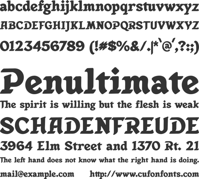 Anubis Mythical Serif font preview