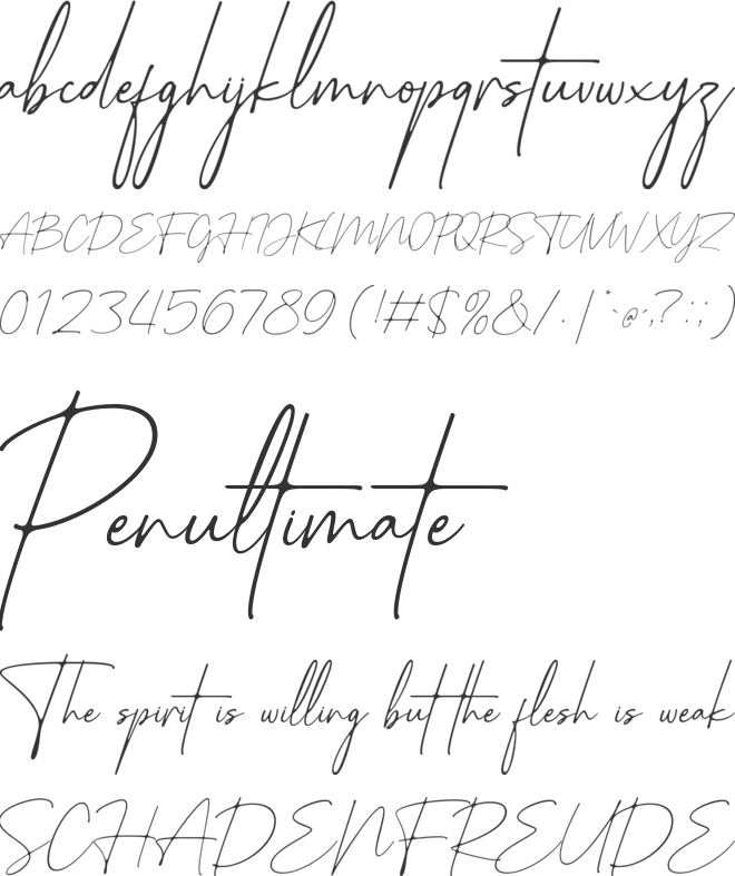 Gracelyn Handwriting font preview