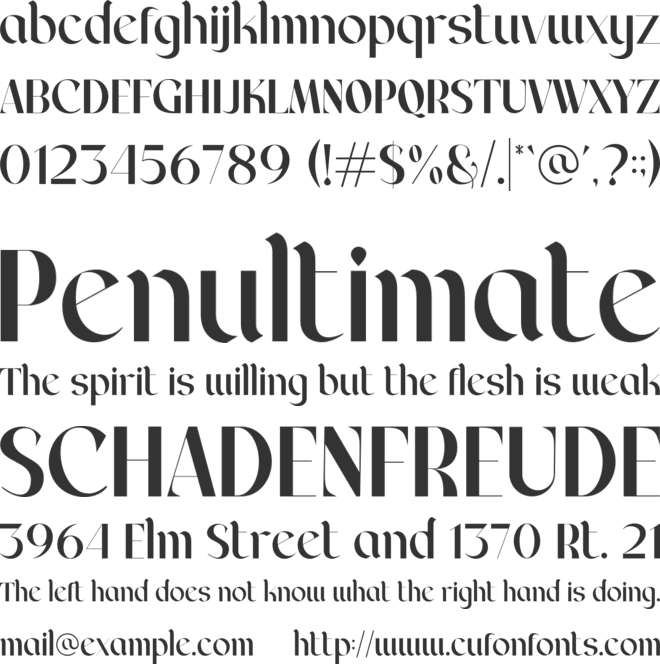 Marque font preview