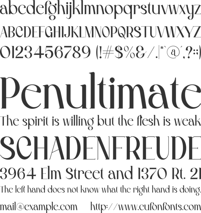 SS Hannah font preview