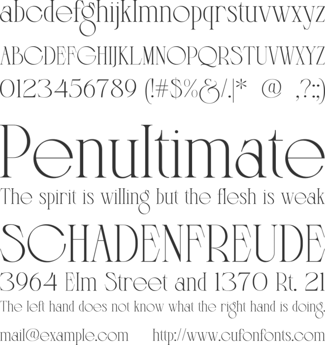 Cannera font preview