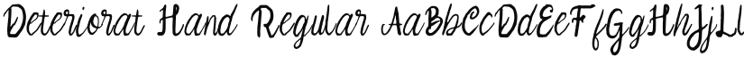 Deteriorat Hand font download