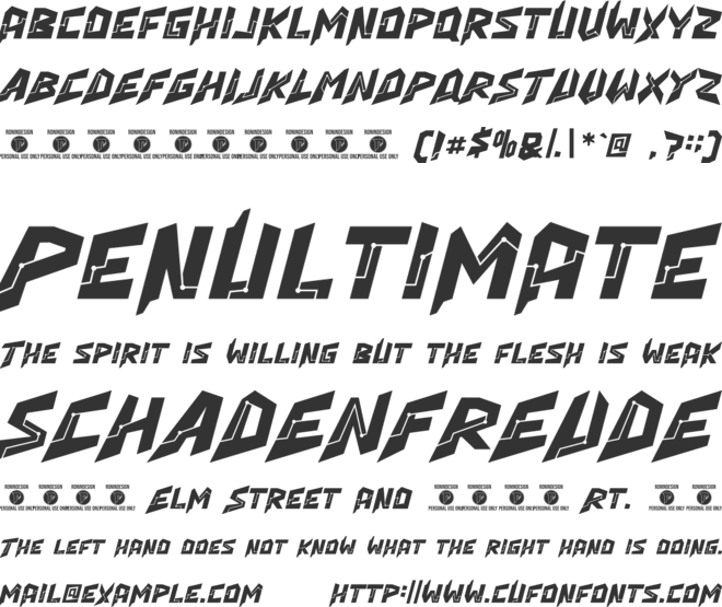 Rovelink font preview