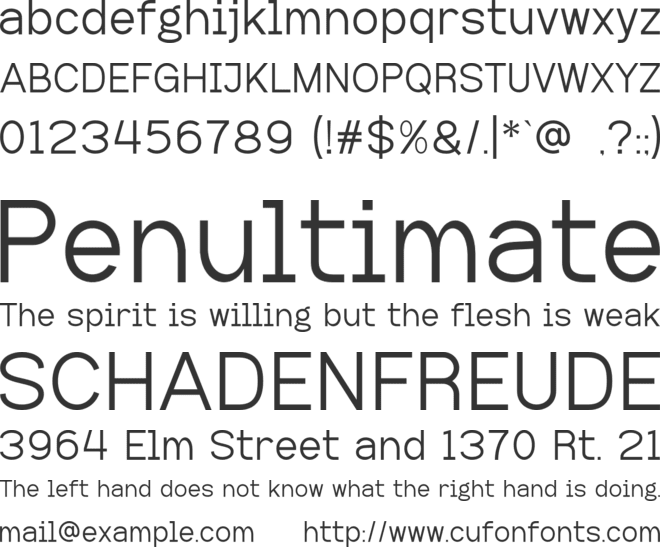 NEVAN SANS font preview