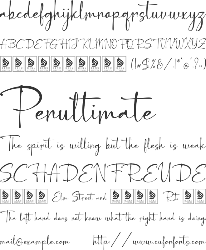 Lethilya Trivalle font preview