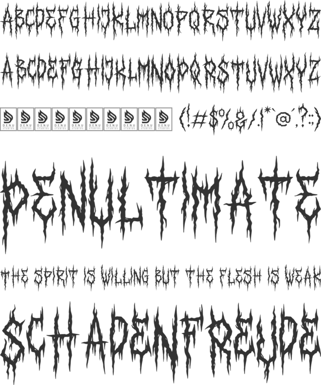 Astaroth Textura font preview