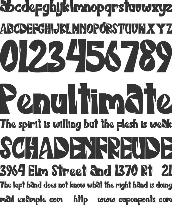 The Kanzie font preview