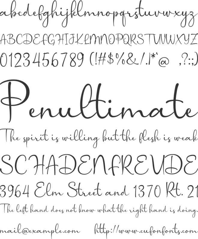 Bismika font preview