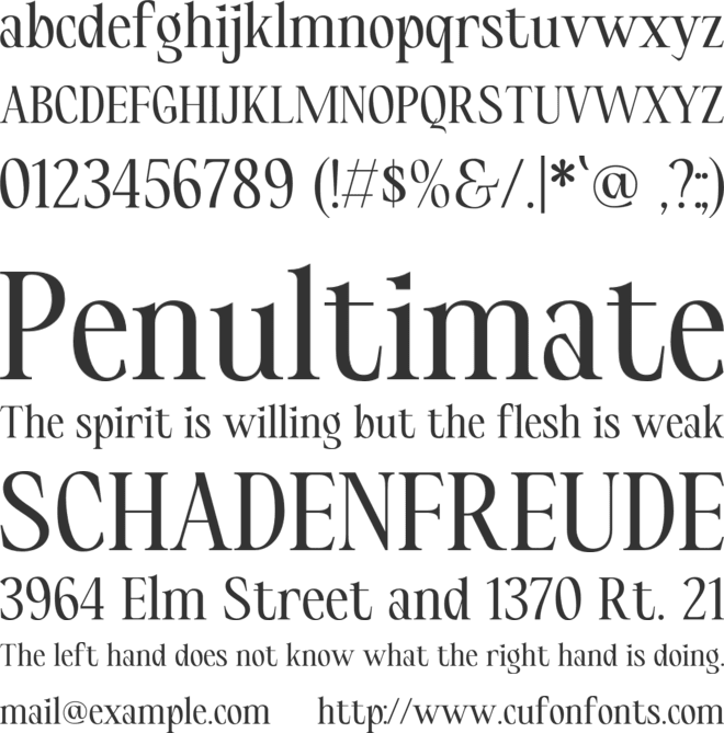 Racnegut font preview