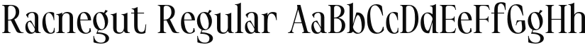 Racnegut Regular font