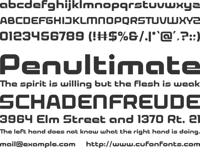 Pildrone font preview