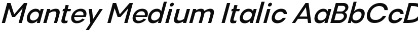 Mantey Medium Italic font