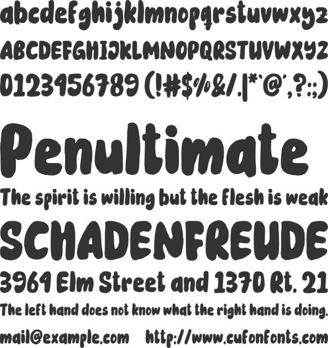 Nduwe font preview