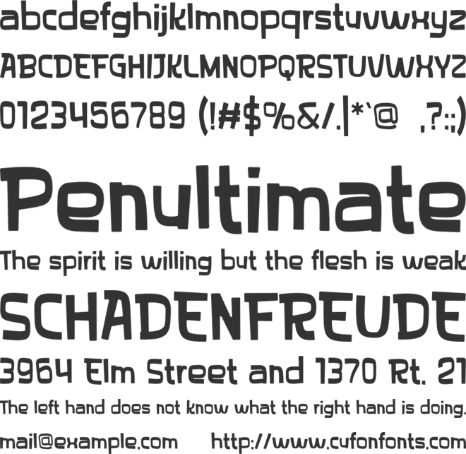 VAROSTA font preview