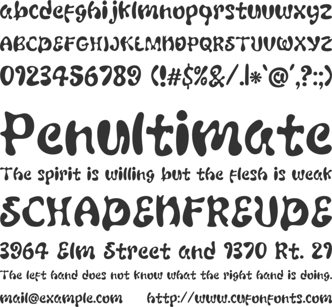 Boosco Aurora font preview