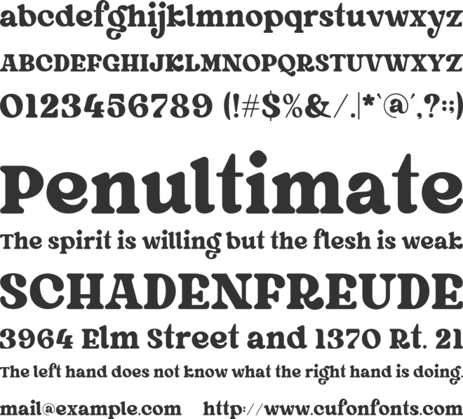 Kaolin font preview