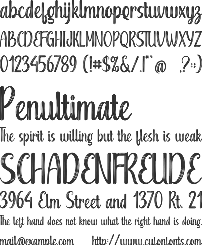 Starlight Brush font preview