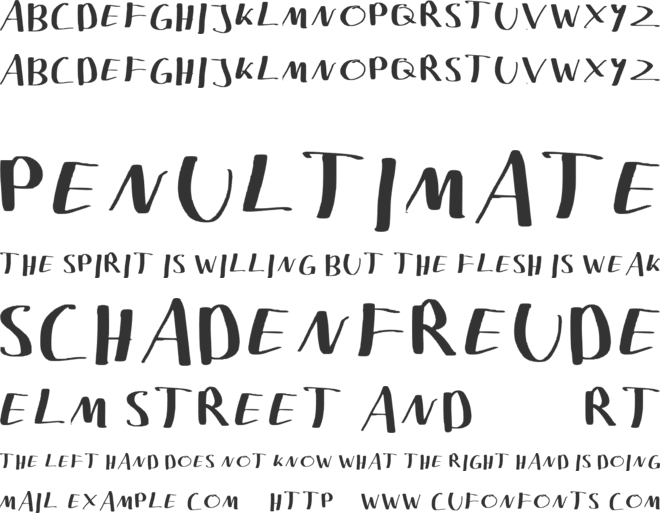Handywroter font preview