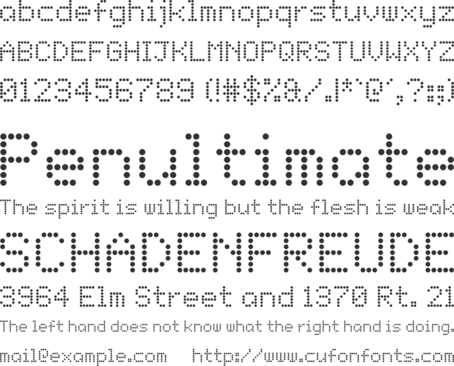 Bus Stop font preview