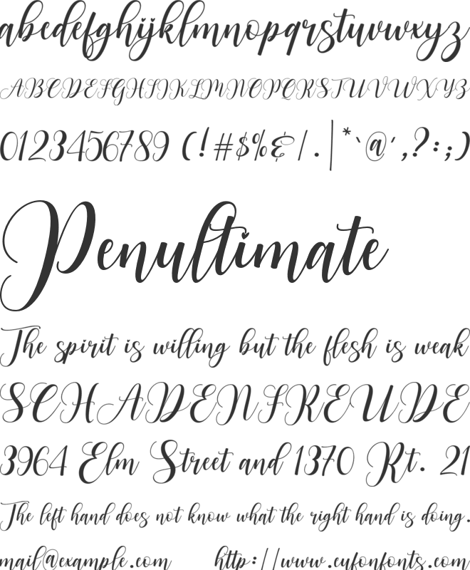 Abestia font preview