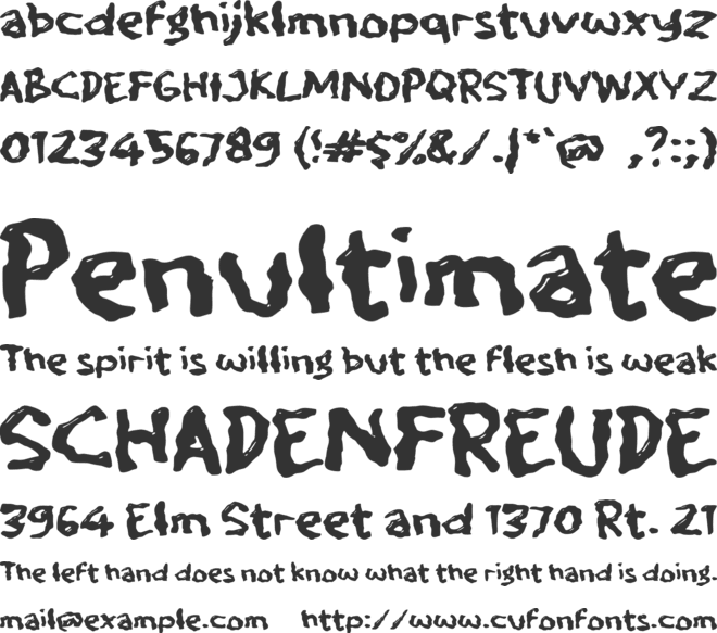 L Longlas font preview