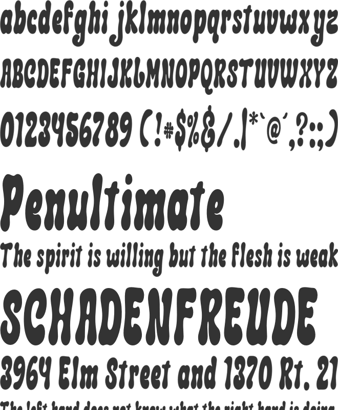 Cashup font preview